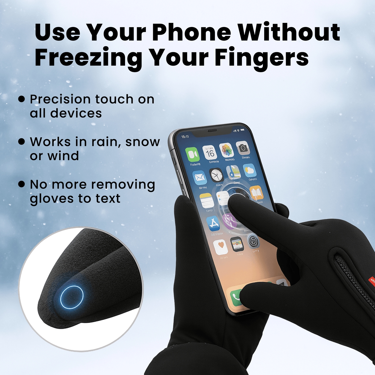 Unisex Waterproof Touch Screen Winter Gloves, Perfect Gift for Men & Women