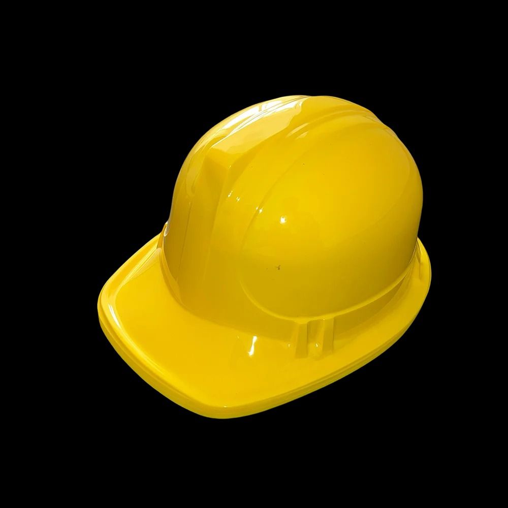 Kids Construction Party Hats Soft Plastic Dress Up Set of 12