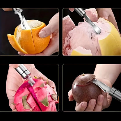 CitrusPro Stainless Steel Orange & Lemon Peeler with Handle