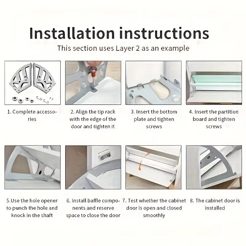 Flip-Frame Stainless Steel Hidden Flip Rack Hardware Kit for Shoe Cabinet