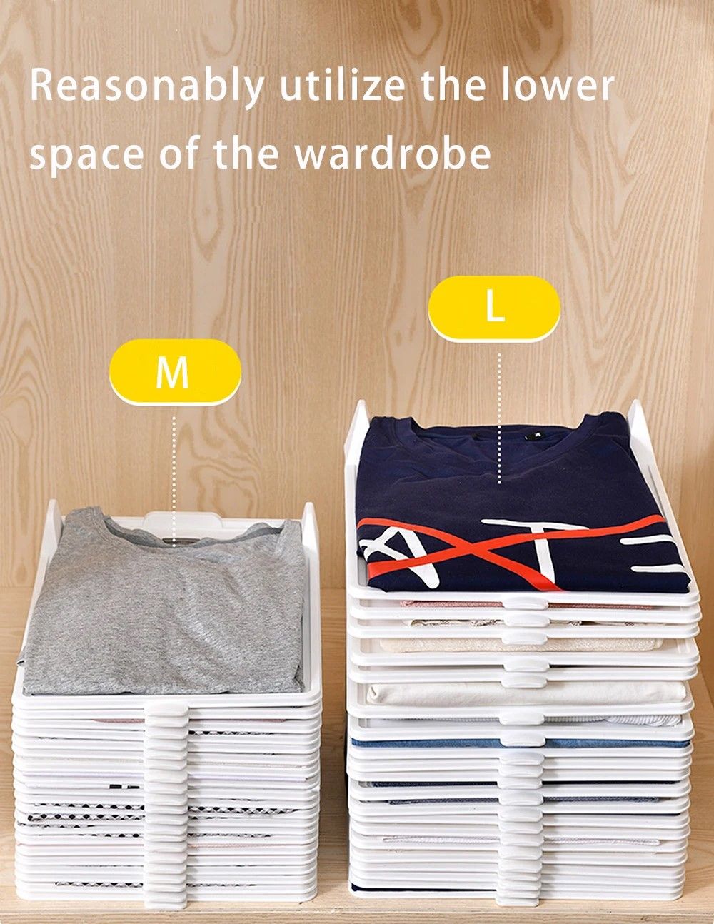 ClothesMaster Layered Folding & Stacking Board – Smart Closet Organizer for Shirts & Pants