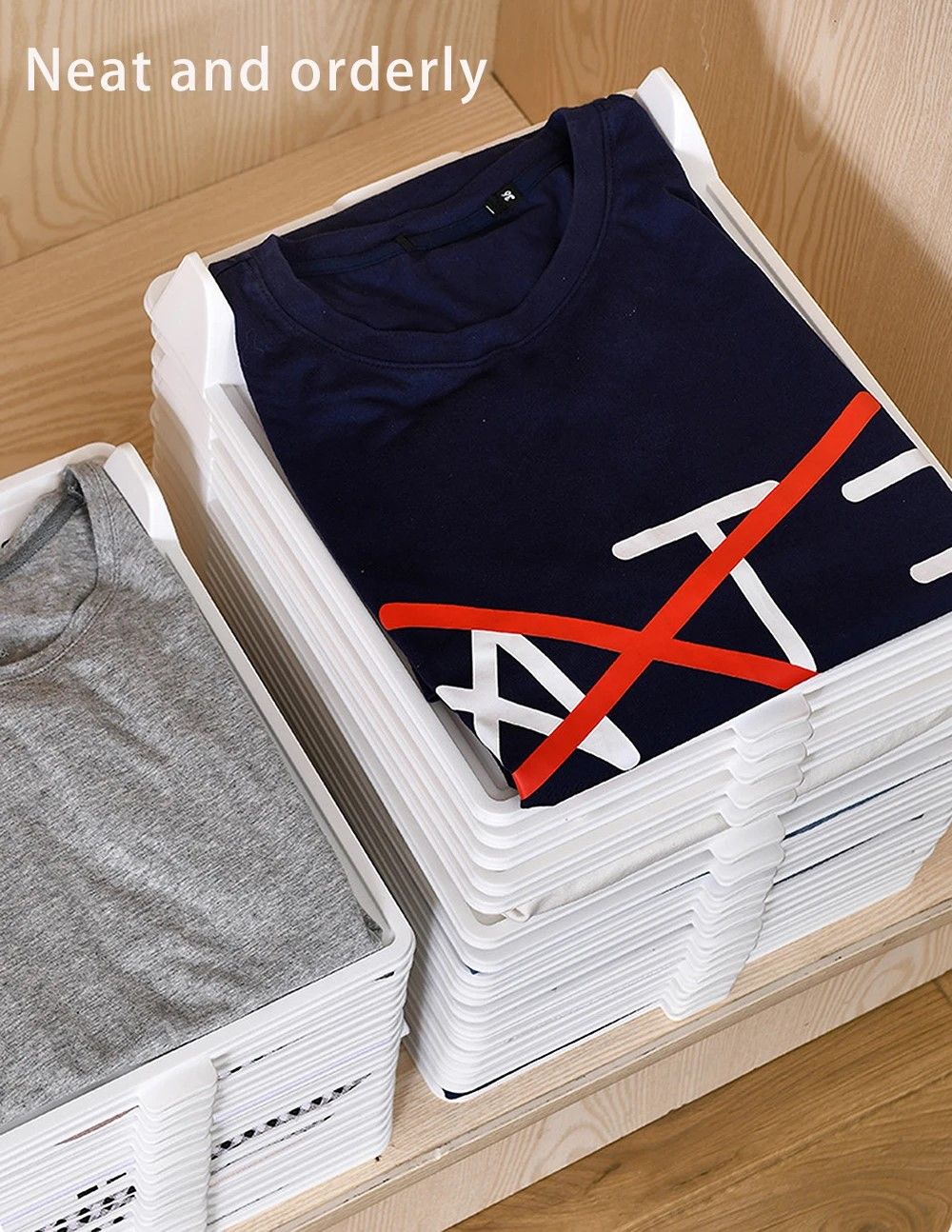 ClothesMaster Layered Folding & Stacking Board – Smart Closet Organizer for Shirts & Pants