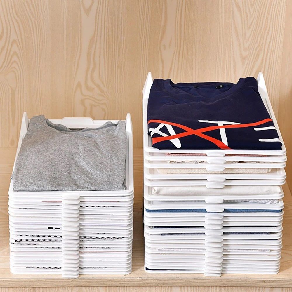 ClothesMaster Layered Folding & Stacking Board – Smart Closet Organizer for Shirts & Pants