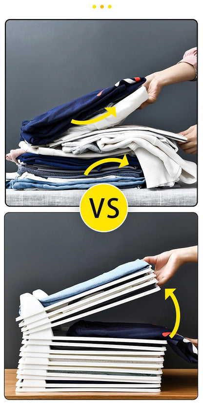 ClothesMaster Layered Folding & Stacking Board – Smart Closet Organizer for Shirts & Pants
