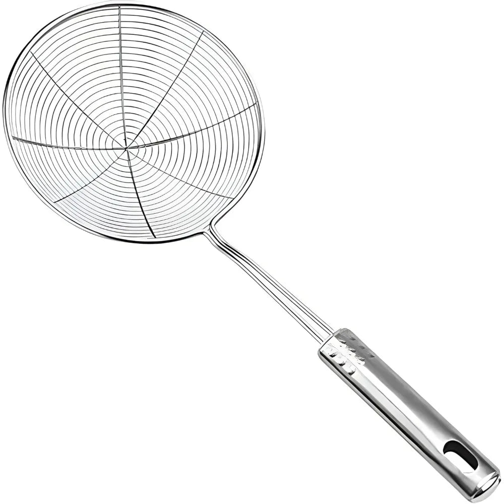 Frying Spider Strainer, Stainless Steel Skimmer Spoon for Noodles and Cooking with Handle