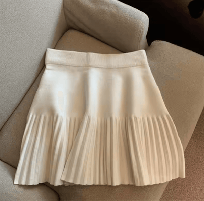 Sweet Knit Pleated Mini Skirt