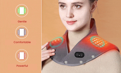 Electric Heating Neck and Shoulder Massager with Infrared Therapy and Vibration