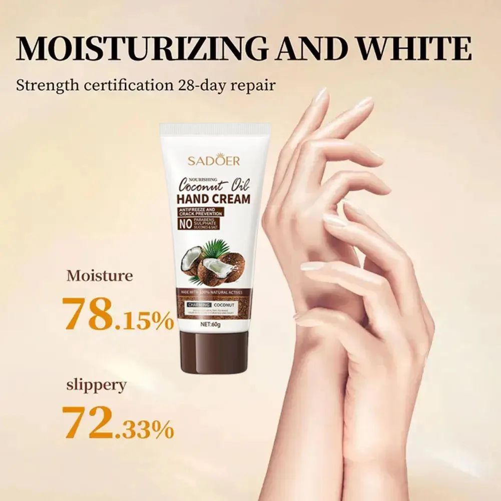 Anti-Wrinkle Hand Cream with Coconut Oil – Moisturizing Skin Care Serum