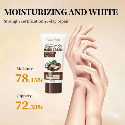 Anti-Wrinkle Hand Cream with Coconut Oil – Moisturizing Skin Care Serum