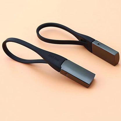 Minimalist Leather Loop Keychain – Wear-Resistant Metal & Genuine Leather