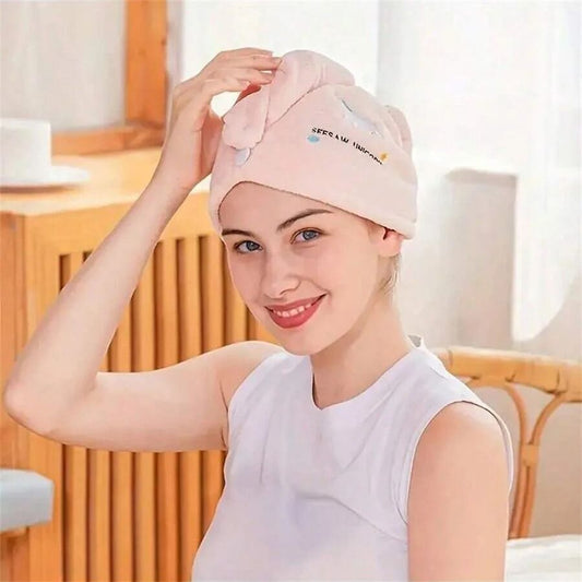 Soft Absorbent Hair Drying Cap