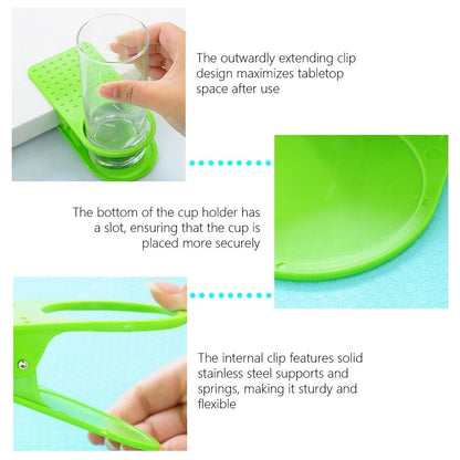 DeskEdge Clip-On Mug & Drink Can Holder, Desk Organizer for Home & Office
