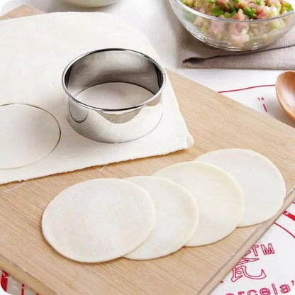 Prestige Triple-Size Stainless Steel Dough & Biscuit Ring Set – DIY Pastry, Cookie & Dumpling Cutter