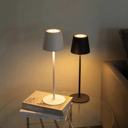 Retro LED Desk Lamp – Touch Control, Three-Color Dimmable, USB Rechargeable
