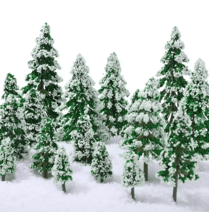 Winter Pine Mini Decor Trees Set