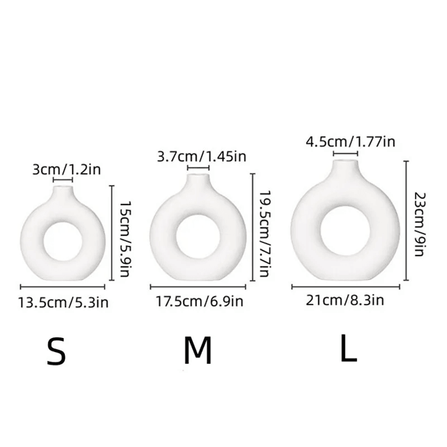 Modern Donut Circle Flower Vase