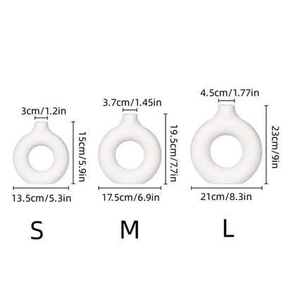 Modern Donut Circle Flower Vase