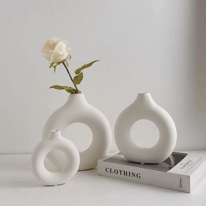 Modern Donut Circle Flower Vase
