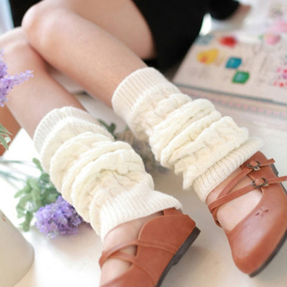 New Women Autumn Winter Leg Warmers Hemp Flowers Knee Pad Leg Warmer for Sports Safety