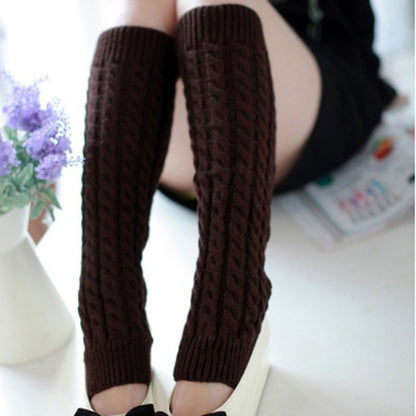 New Women Autumn Winter Leg Warmers Hemp Flowers Knee Pad Leg Warmer for Sports Safety
