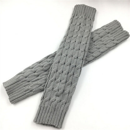 New Women Autumn Winter Leg Warmers Hemp Flowers Knee Pad Leg Warmer for Sports Safety