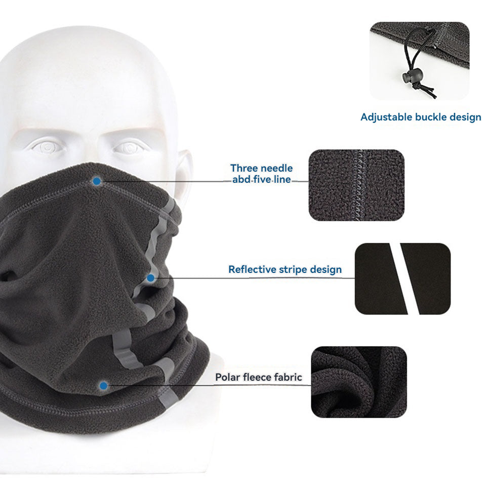 LOOGDEEL Motorcycle Half Face Mask, Neck Scarves Reflective Skiing Neck Cover Mask, Scarf Riding Windproof Winter Warm