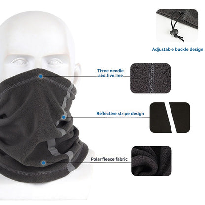 LOOGDEEL Motorcycle Half Face Mask, Neck Scarves Reflective Skiing Neck Cover Mask, Scarf Riding Windproof Winter Warm