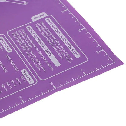 Premium Silicone Pastry & Baking Mat, Non-Stick Dough Rolling Mat with Measurements & Guide