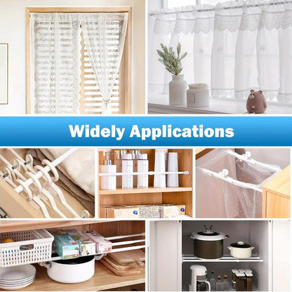Adjustable Metal Safety Bar for Sliding Windows & Doors with Rubber-Tip Lock
