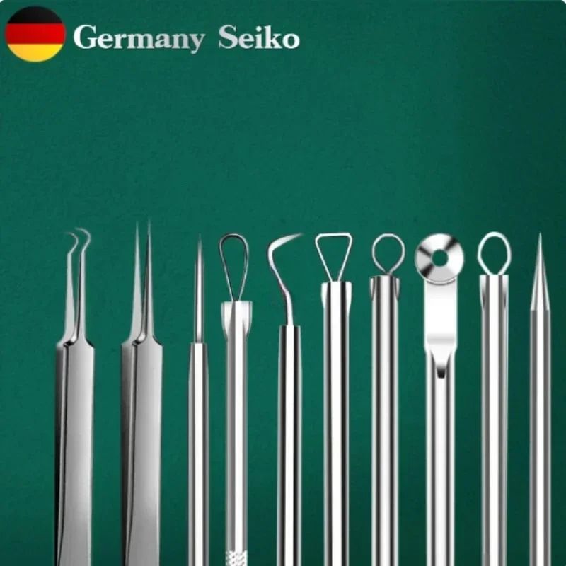 faciaAcne and Blackhead Remover Tool Set with Ultra Fine Tweezers and Extractor Needles