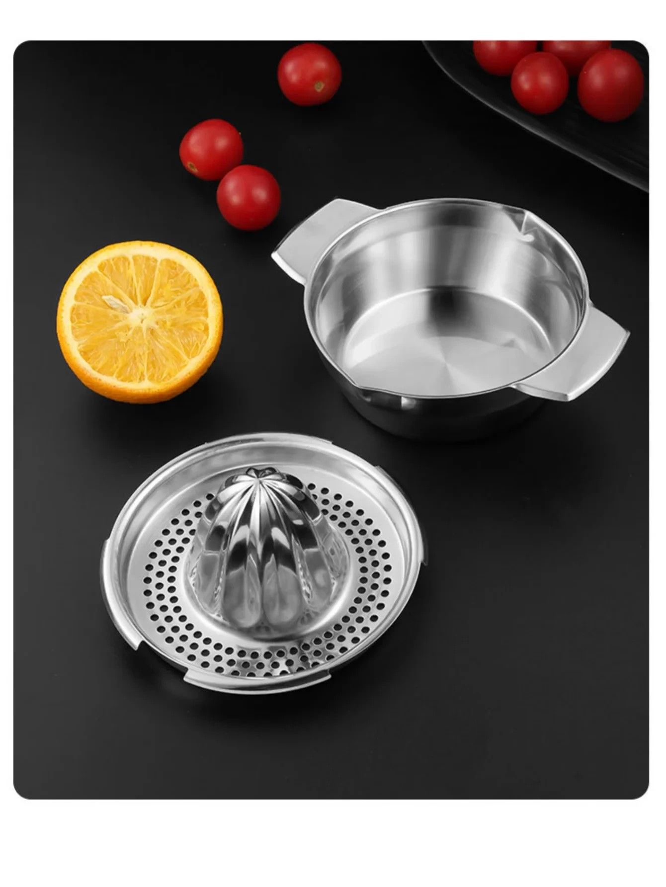 Premium Stainless Steel Citrus Press – Effortless Lemon & Orange Squeezer