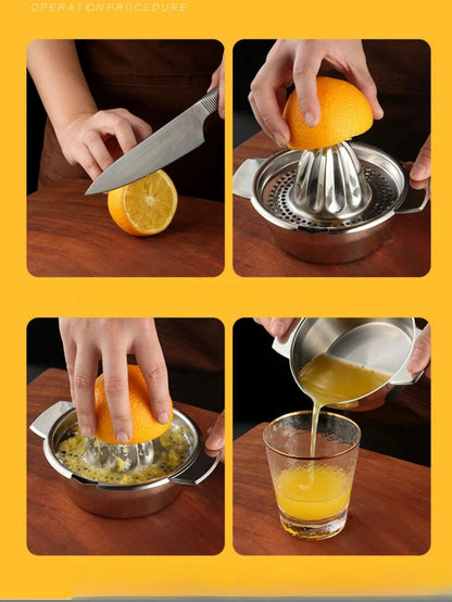 Premium Stainless Steel Citrus Press – Effortless Lemon & Orange Squeezer