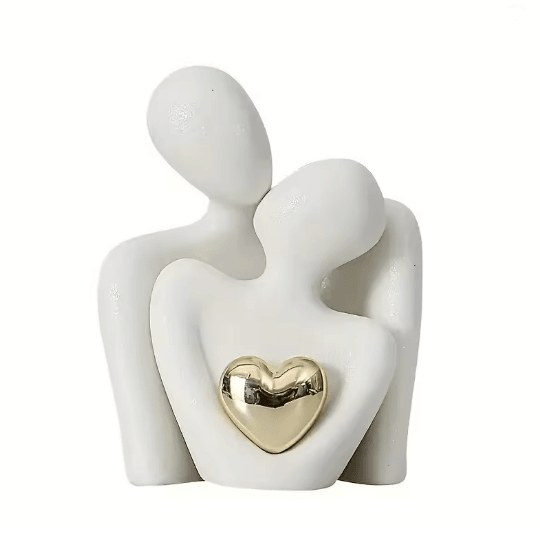Romantic Couple Embrace Statue