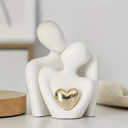 Romantic Couple Embrace Statue
