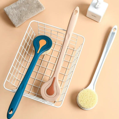 DeepReach Long-Handle Back & Body Brush – Soft Hair Bath Scrubber