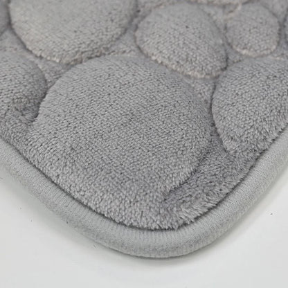 Stone Pattern Bathroom Mat Set