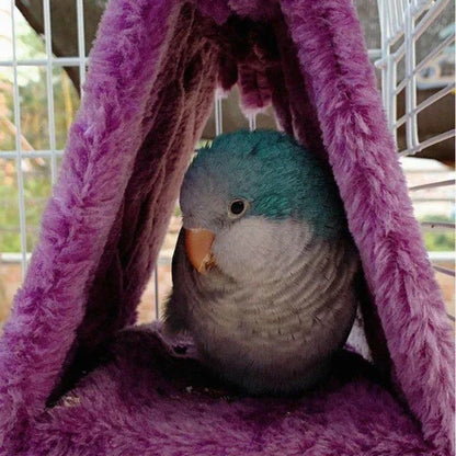 CozyHover Bird Hammock Tent & Sleeping Hut for Cage – Warm Parrot Bed & Nest Retreat