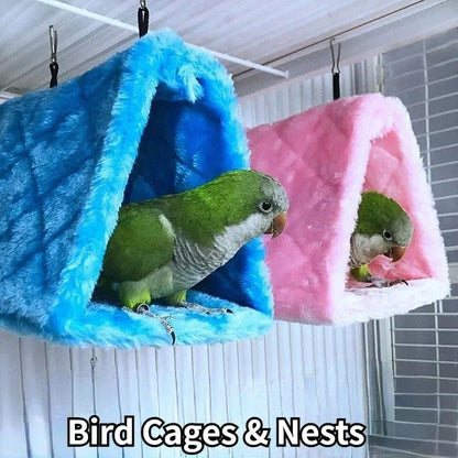 CozyHover Bird Hammock Tent & Sleeping Hut for Cage – Warm Parrot Bed & Nest Retreat