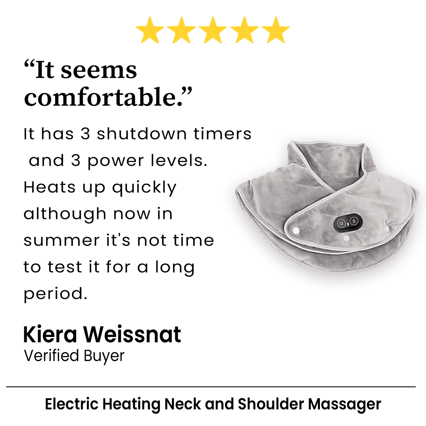 Electric Heating Neck and Shoulder Massager with Infrared Therapy and Vibration