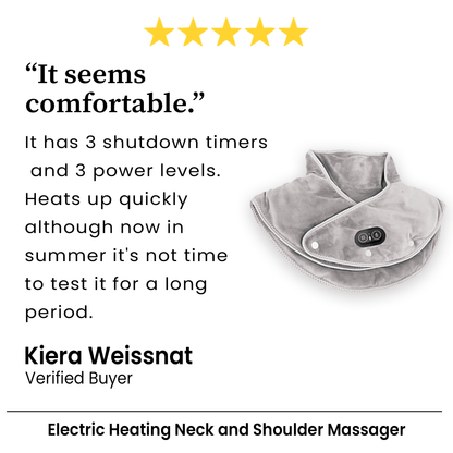 Electric Heating Neck and Shoulder Massager with Infrared Therapy and Vibration