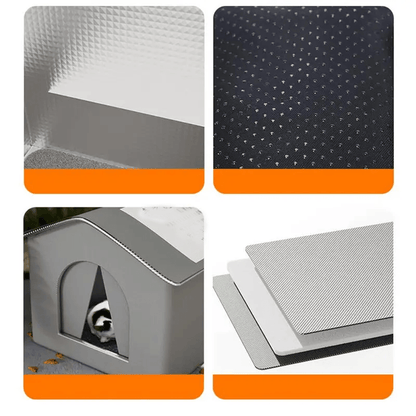 Waterproof Outdoor Cat House, Feral Cat Shelter with Cold Resistance