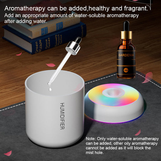 Mini USB Air Humidifier Aroma Diffuser, Essential Oil Purifier, Mist Maker, Colourful Lights