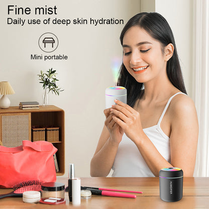 Mini USB Air Humidifier Aroma Diffuser, Essential Oil Purifier, Mist Maker, Colourful Lights