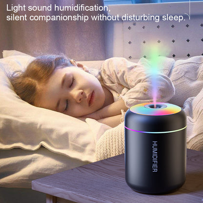 Mini USB Air Humidifier Aroma Diffuser, Essential Oil Purifier, Mist Maker, Colourful Lights