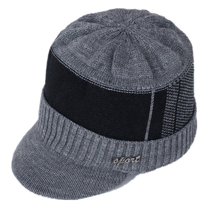 Thick Knitted Winter Hat for Men and Women, Fur Lined Beanie with Brim, Hats For Men Women Knitted Hat