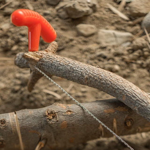 Portable Stainless Steel Wire Saw, Outdoor Camping Hiking Pocket Cutting Chain Survival Tool