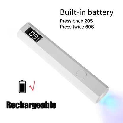 Minicure Portable UV Nail Light Rechargeable Handheld LED Lamp for Gel Nails