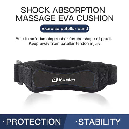 Adjustable Patella Kneecap Band with Silica Gel Pad – Knee Tendon Strap for Running, Sports & Cycling