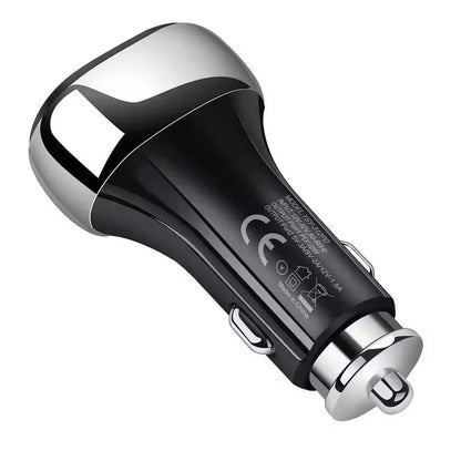 Dual USB Car Charger with LCD Voltmeter 3.1A for 12V 24V Vehicles