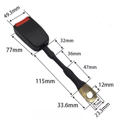Durable Automotive Seat Belt Buckle Socket with 20CM Steel Wire Base